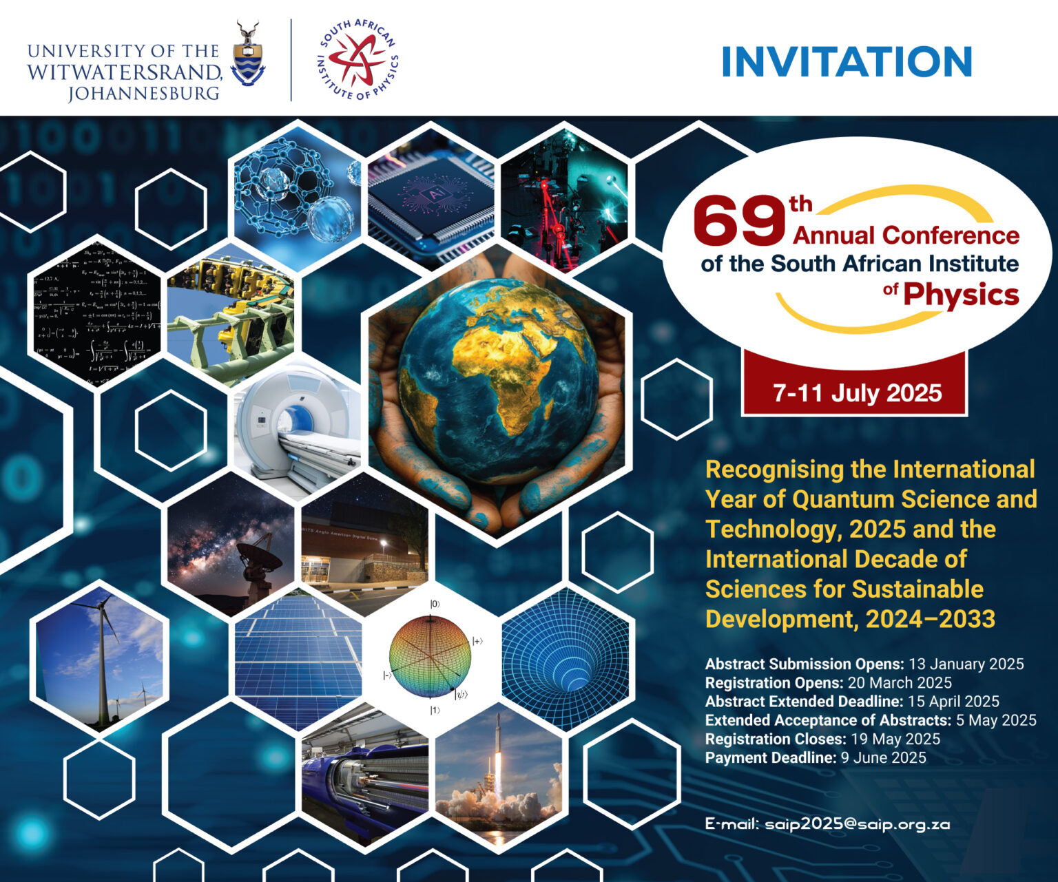 69th Annual Conference of the South African Institute of Physics (SAIP)